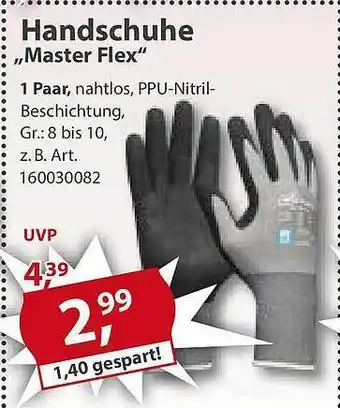 Sonderpreis Baumarkt Handschuhe master flex Angebot