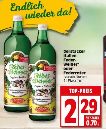 Elli Markt Gerstacker Italien Feder-WeiBer o. Federroter 1L Angebot