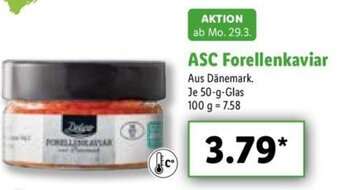 Lidl ASC Forellenkaviar 50g Glas Angebot