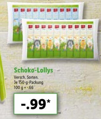 Lidl Schoko Lollys 150g Angebot