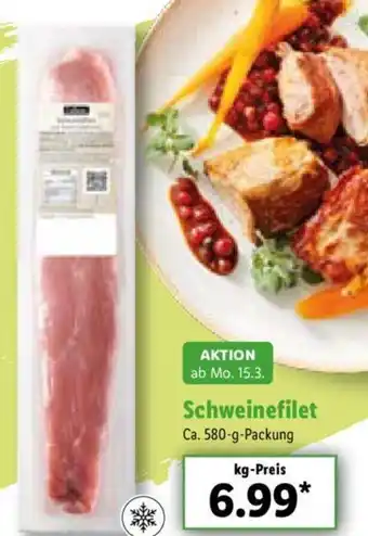 Lidl Schweinefilet 580g Packung Angebot