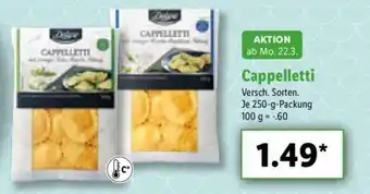 Lidl Cappelletti 250g Packung Angebot