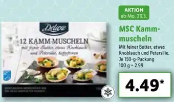 Lidl MSC Kammmuscheln 150g Packung Angebot