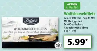 Lidl Wolfsbarschfilets 400g Packung Angebot