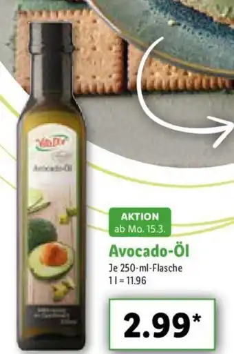 Lidl Avocado -Öl 250ml Flasche Angebot