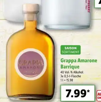 Lidl Saison Sortiment Grappa Amarone Barrique 0,5 L Angebot