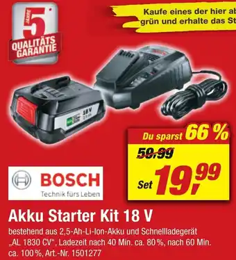 toom Baumarkt Bosch Akku Starter Kit 18 V Angebot