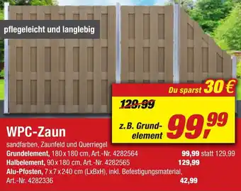 toom Baumarkt WPC Zaun Angebot