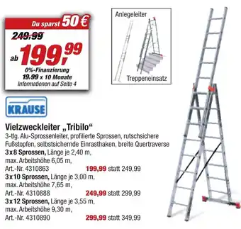 toom Baumarkt Krause Vielzweckleiter ,,Tribilo" Angebot