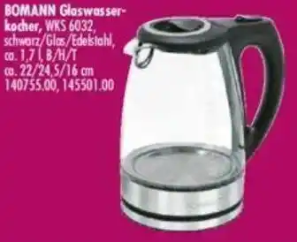 Möbel Boss Bomann Glaswasserkocher Angebot