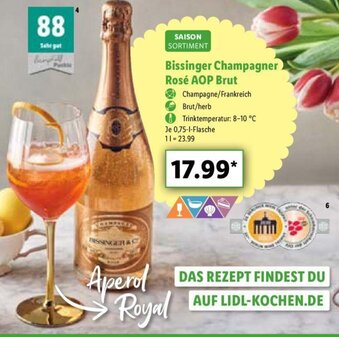 Lidl Saison Sortiment Bissinger Champagner Rosé AOP Brut Angebot