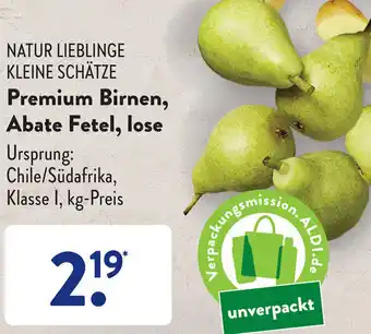 Aldi Süd Natur Lieblinge Kleine Schätze Premium Birnen Abate Fetel, lose Angebot