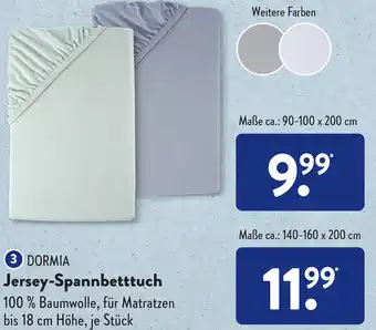 Aldi Süd Dormia Jersey Spannbetttuch Angebot