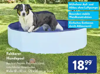 Aldi Süd Romeo Faltbarer Hundepool Angebot