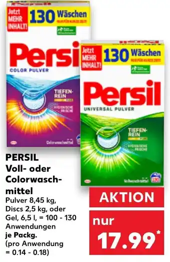 Kaufland Persil Voll oder Colorwaschmittel Angebot