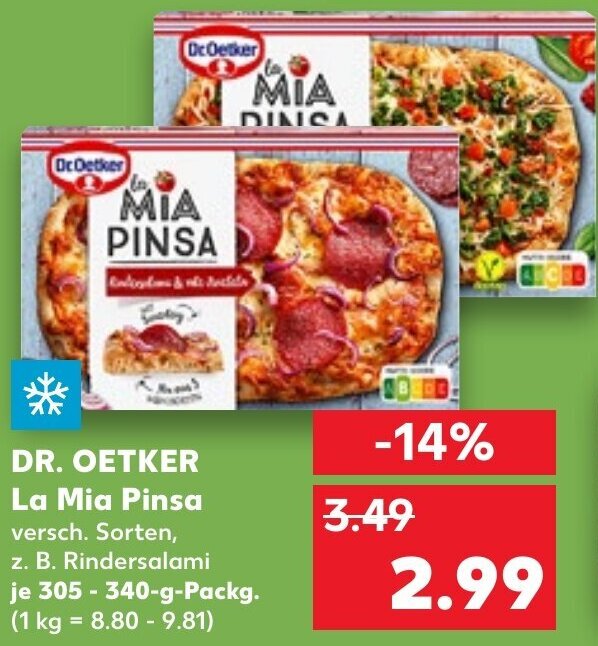 Dr. Oetker La Mia Pinsa 305340 g Packg. Angebot bei Kaufland