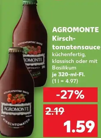 Kaufland Agromonte Kirschtomatensauce 320 ml Fl. Angebot