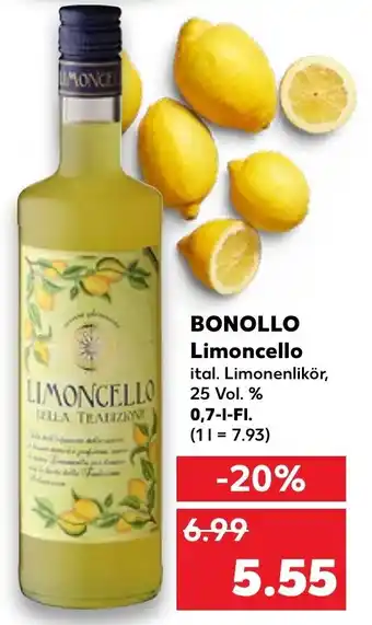 Kaufland Bonollo Limoncello 0,7 L-Fl. Angebot