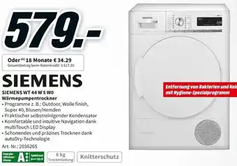 MediaMarkt Siemens WT 44 W 5 W0 Wärmepumpentrockner Angebot