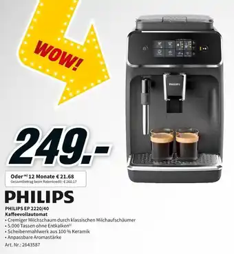 MediaMarkt Philips EP 2220/40 Kaffeevollautomat Angebot