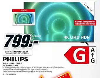 MediaMarkt Philips 70 PUS 7906/12 70" UHD XL LED TV Angebot