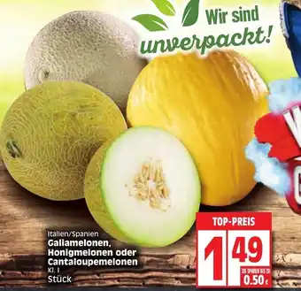 EDEKA Wucherpfennig Galiamelonen, Honigmelonen oder Cantaloupemelonen Angebot