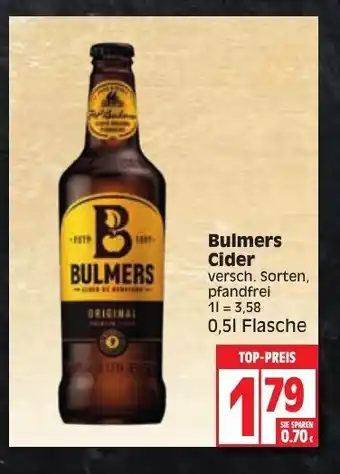 EDEKA Wucherpfennig Bulmer's Cider 0,5L Angebot