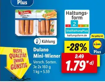 Lidl Dulano mini wiener würstchen Angebot