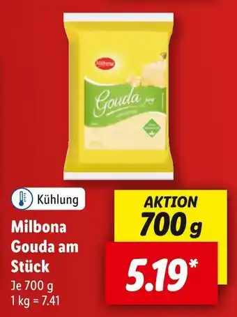 Lidl Milbona gouda am stück Angebot