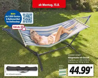 Lidl Livarno home hängematte mit gestell Angebot