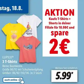 Lidl Lupilu 3 t-shirts Angebot