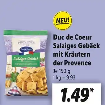 Lidl Duc de coeur salziges gebäck mit kräutern der provence Angebot