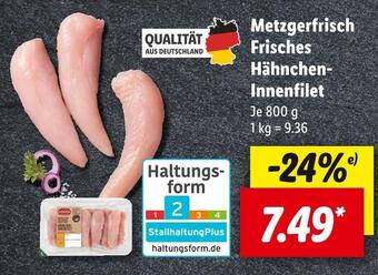 Lidl Metzgerfrisch frisches hähnchen-innenfilet Angebot