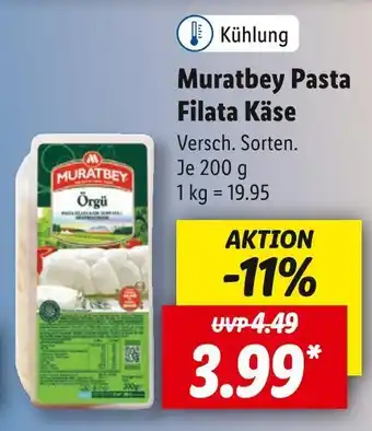 Lidl Muratbey pasta filata käse Angebot