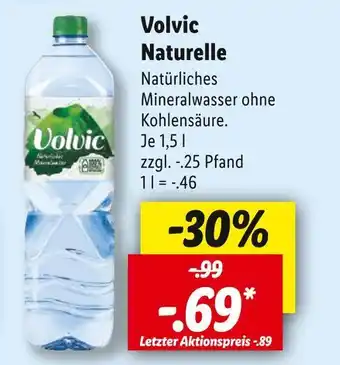 Lidl Volvic naturelle natürliches mineralwasser Angebot