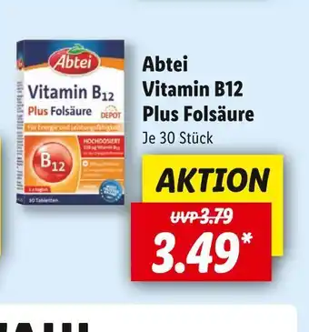 Lidl Abtei vitamin b12 plus folsäure Angebot