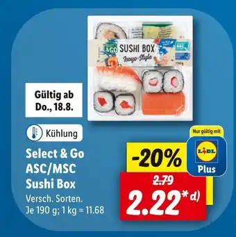 Lidl Select & go asc/msc sushi box Angebot