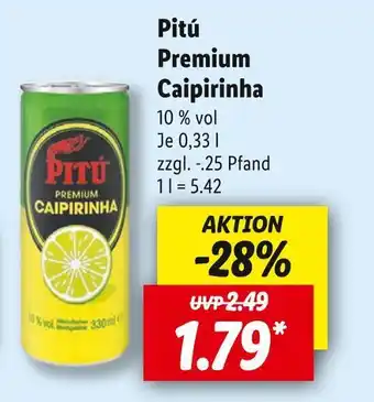 Lidl Pitú premium caipirinha Angebot