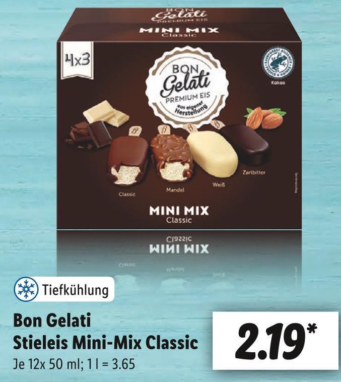 Bon gelati stieleis minimix classic Angebot bei Lidl