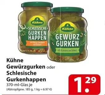 Famila Nord Ost Kühne gewürzgurken oder schlesische gurkenhappen Angebot