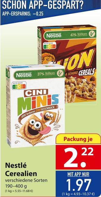 Famila Nord Ost Nestlé cerealien Angebot