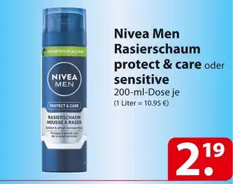 Famila Nord Ost Nivea men rasierschaum protect & care oder sensitive Angebot