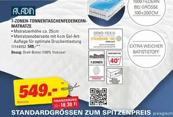 Höffner Aladin 7-zonen-tonnentaschenfederkern-matratze Angebot