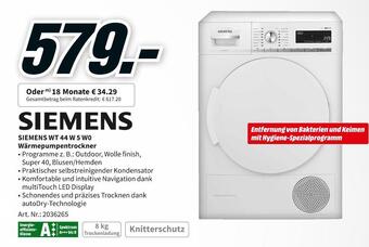 MediaMarkt Siemens wärmepumpentrockner Angebot