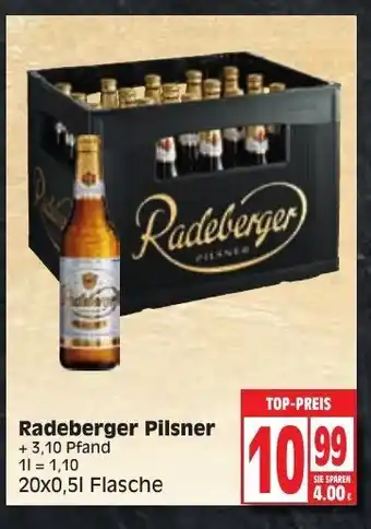 EDEKA Wucherpfennig Radeberger Pilsner 20x0,5L Angebot