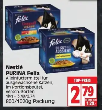 EDEKA Wucherpfennig Nestlé Purina Felix 800/1020g Angebot