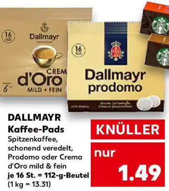 Kaufland Dallmayr Kaffee Pads 112 g Beutel Angebot