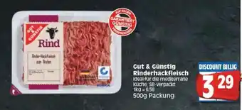 Edeka Gut & Günstig Rinderhackfleisch 500g Angebot