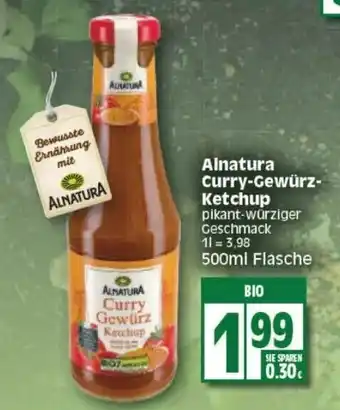 Edeka Alnatura Curry Gewürz Ketchup 500ml Angebot