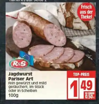 Edeka Jagdwurst Pariser Art 100g Angebot